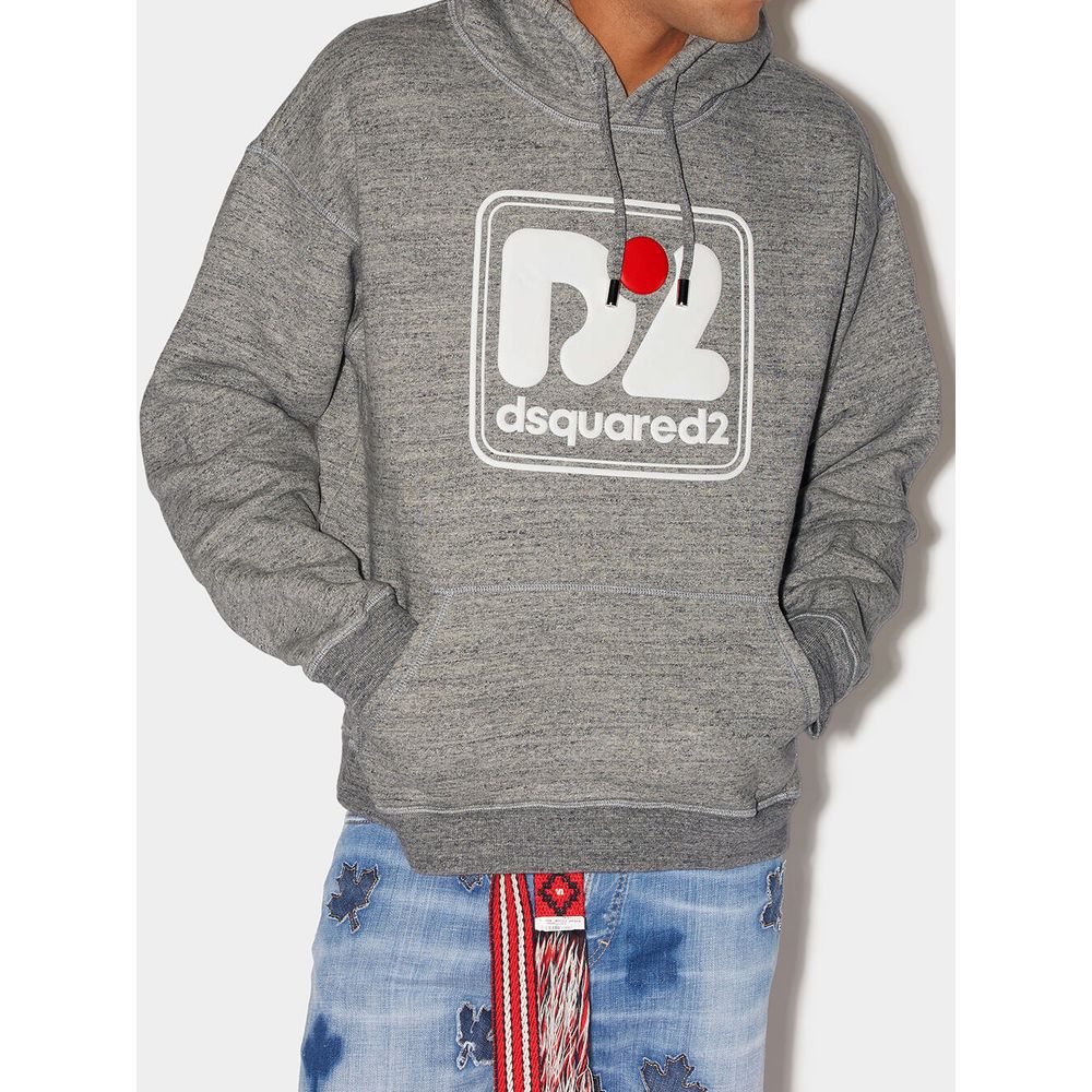 Dsquared² Gri Pamuklu Kapüşonlu Sweatshirt